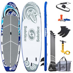 Solstice Watersports 16 Maori Giant Inflatable Stand-Up Paddleboard w/Leash 4 Paddles [35180]