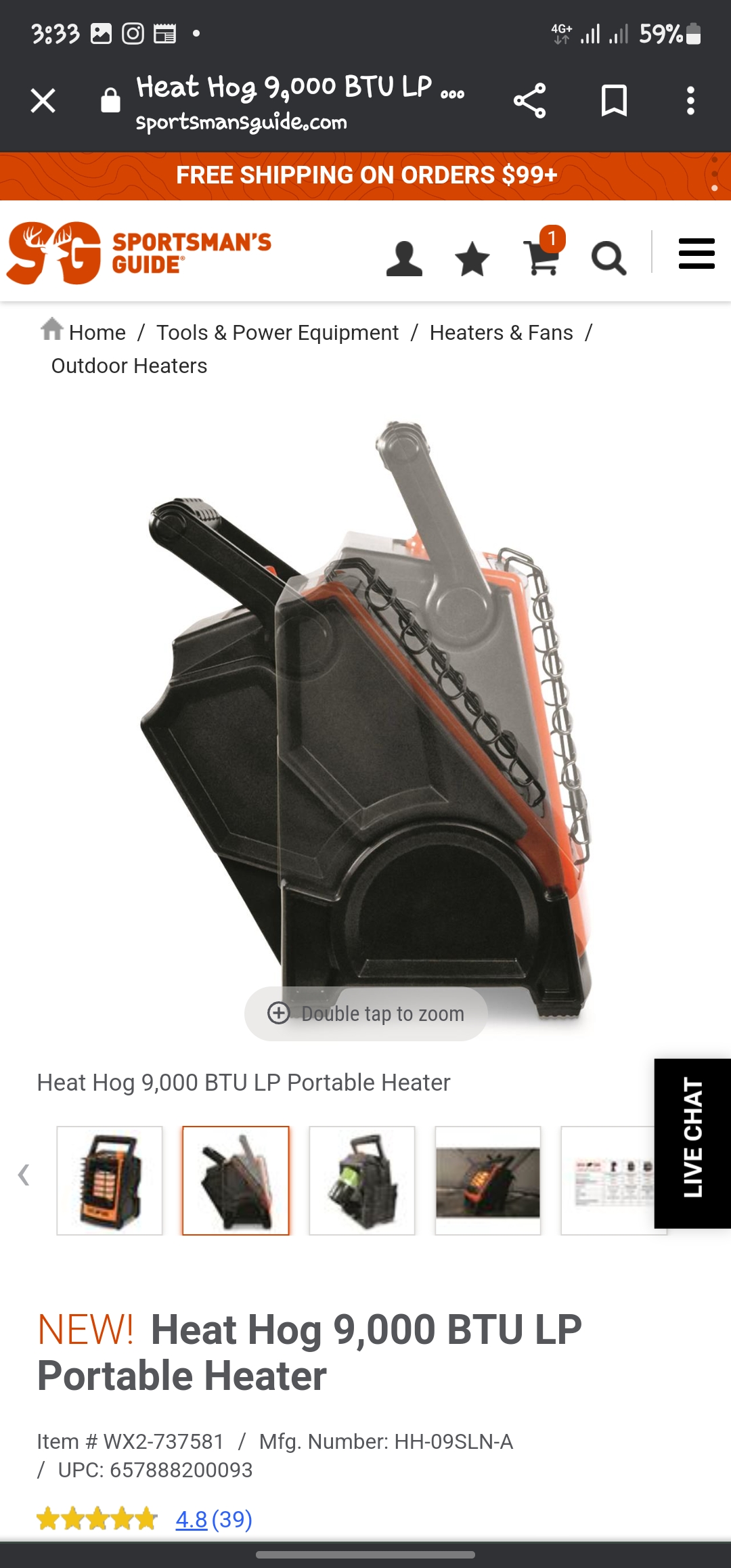 Heat Hog 9,000 BTU LP Portable Heater - Image 6