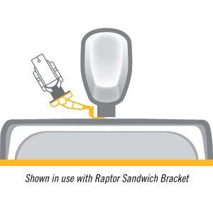 Raptor Jack Plate Adapter Bracket - Starboard, 4", Black 1810360