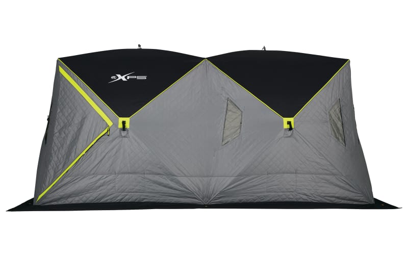 Bass Pro Shops XPS Wide-Bottom Insulated Ice Shelter-Black/Gray