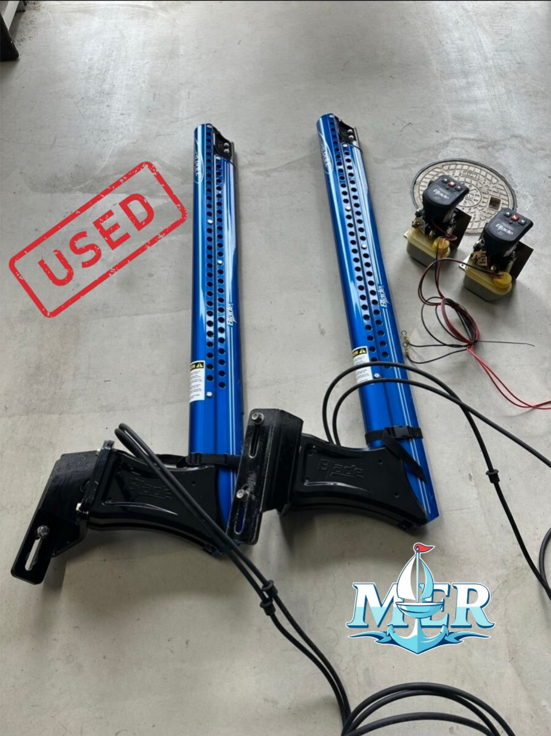 Used Power-Pole Blade 8ft Blue (Set of 2) - Image 2