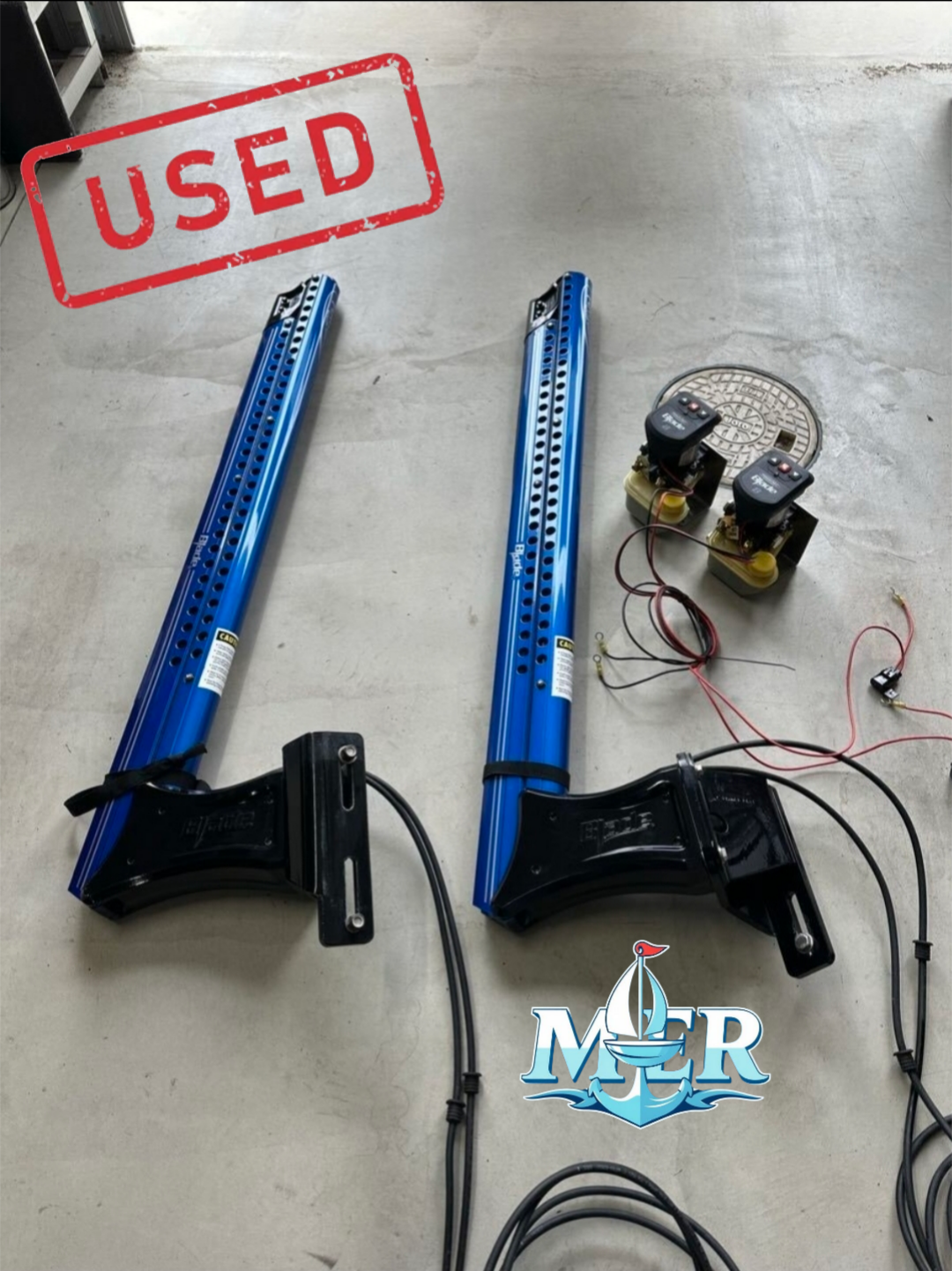 Used Power-Pole Blade 8ft Blue (Set of 2) - Image 3